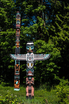 Thunderbird House Post Totem Pole in Vancouver