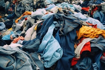 The environmental costs of fast fashion. The pollution - obrazy, fototapety, plakaty