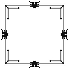 Black Ornate Victoria Square Frame 