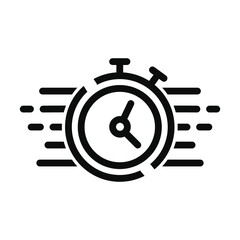 Fast Clock Vector Icon, Fast Service Icon, Quick And Speedy Face Clock, Fast Delivery Sign Vector With Timer, Time Management System, Timely Service, Deadline Concept Business Idea Elements