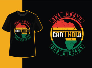 Typography vintage black history month t shirt design with black history quote and vector shape