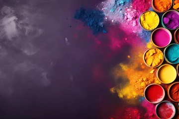  Greeting card or banner design for holi festival with colors © Tarun