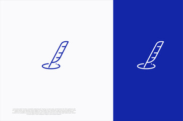 Creative quill classic signature feather ink pen. Writer, lawyer, law firm symbol. Vector design template