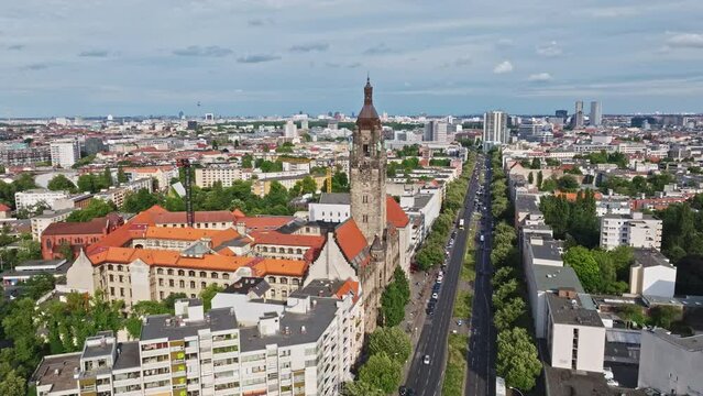 Aerial view of Charlottenburg district , Berlin , Germany