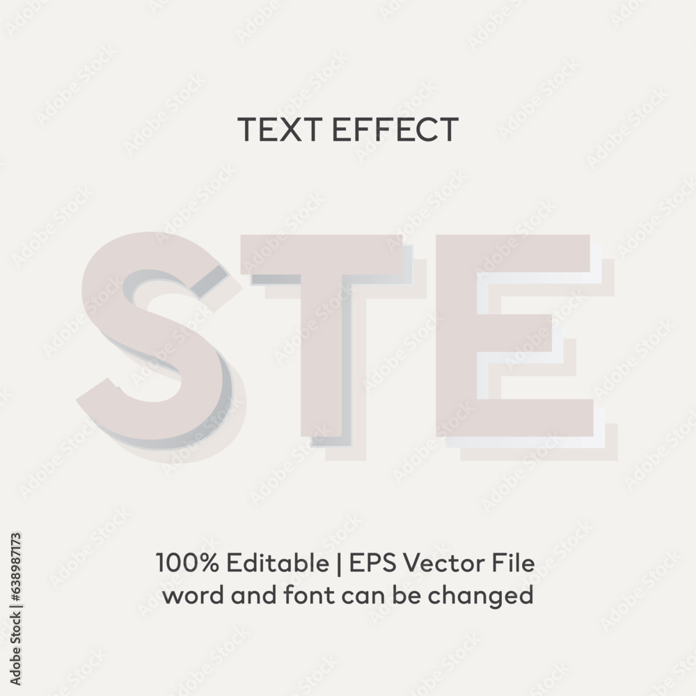 Fototapete editable realistic stone text effect 3d text style effect mockup template