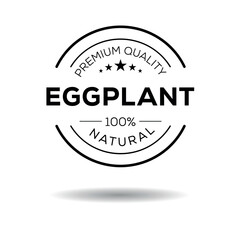 Creative (Eggplant), Eggplant label, vector illustration.