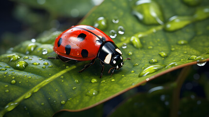 Obraz premium ladybird on a leaf