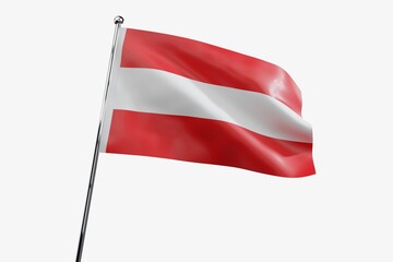 Austria - waving fabric flag isolated on white background - 3D illustration