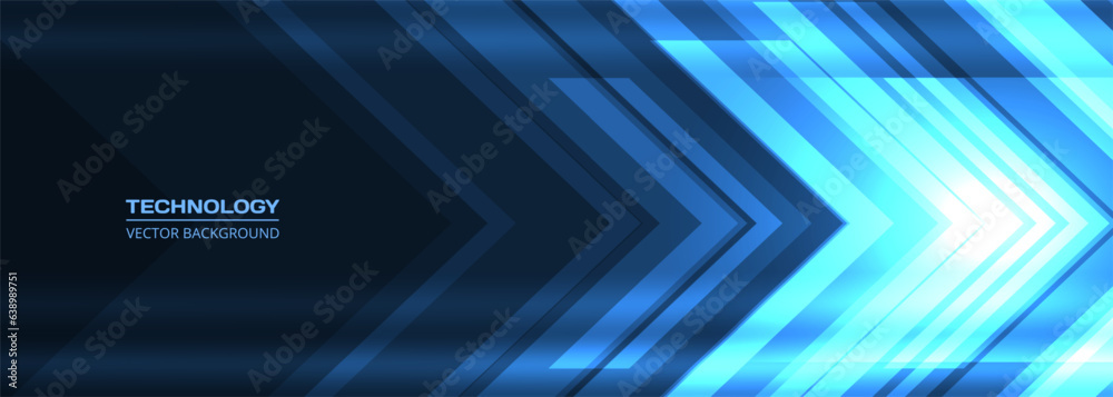 Poster abstract blue arrows movement high-speed futuristic technology background concept. dynamic motion bl