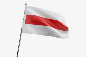 Belarus - waving fabric flag isolated on white background - 3D illustration
