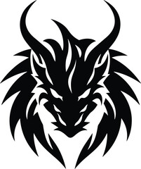 Fototapeta premium Dragon logo illustration isolated on white background