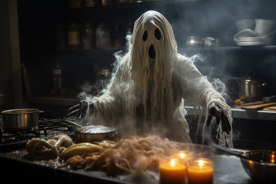 Un spectre effrayant appara&icirc;t dans une terrifiante photographie de cuisine 