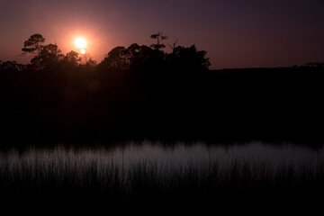 Sun Setting Over Wetlands at Saint Marks, Tallahassee