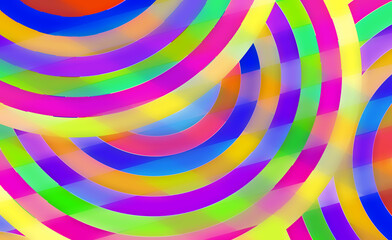 Rainbow circles abstract background design