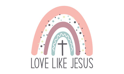 Love like Jesus Retro SVG