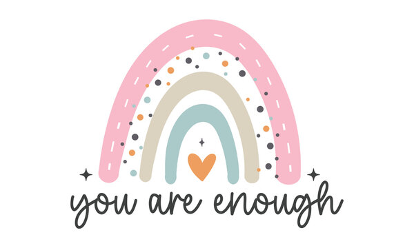 You Are Enough Retro SVG