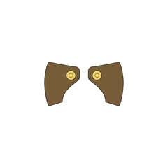 Phoropter machine icon. Simple style eye hospital poster background symbol. Phoropter machine brand logo design element. Phoropter machine t-shirt printing. Vector for sticker.