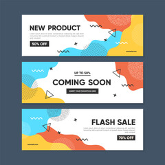 Sale banner template collection for promotion sale. Editable banner for social media post, website and internet ads.