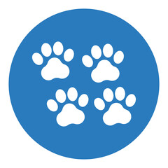 Animal dog paw or pets paw icon