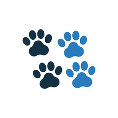 Fototapeta na wymiar Animal dog paw or pets paw icon