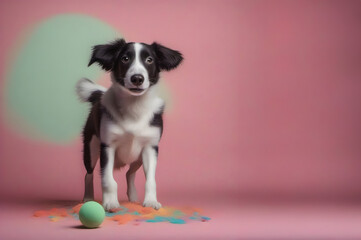dog with a ball