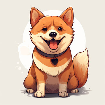 shiba shiba inu illustration vector