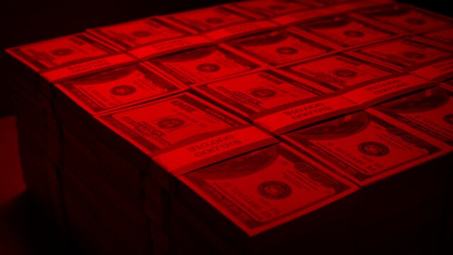 Million Dollar Block In Red Security Light
