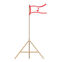 flag of scout with bamboo element