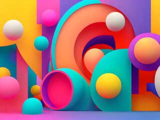 color balloons on a background