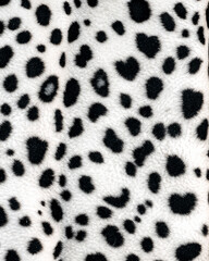 Generated photorealistic white beast skin texture with black spots	
