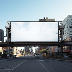Obraz premium Banner billboard mockup for advertising in city