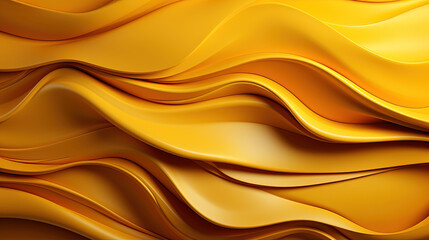 Yellow Acrylic Paint Flowing as Wave Stunning Abstract Background AI Generative