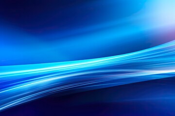 Blue Light Streaks Abstract Background - Illuminating Glow Swoosh Art