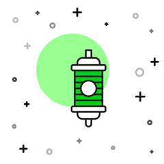 Filled outline Chinese paper lantern icon isolated on white background. Vector