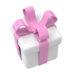 3D gift box. 3D illustration.