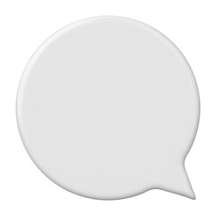 Speech bubble. Chat bubble. 3D illustration.