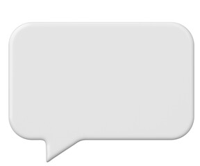 Speech bubble. Chat bubble. 3D illustration.