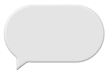 Speech bubble. Chat bubble. 3D illustration.