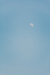 view of the moon during the day