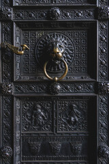 Cologne Cathedral, Germany. Large Catholic Church in the centre of cologne Germany along the banks of the river Rhine. Detail of the cathedral and intricate stone work