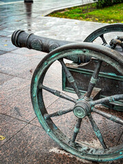 old cannon on the wall