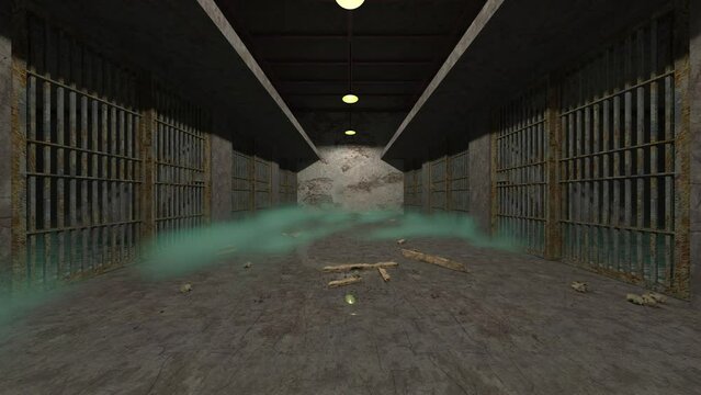 廃墟の荒れた室内