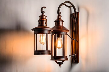 old lantern on a wall