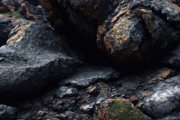 Stones on a mountain river