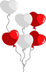 red and white balloon decoration