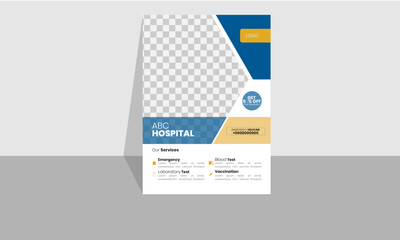 Modern medical Flyer Layout in two Colors