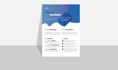 Modern business Flyer Layout in one Color.