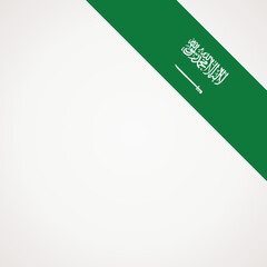 Corner ribbon flag of Saudi Arabia