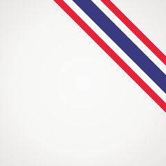 Corner ribbon flag of Thailand