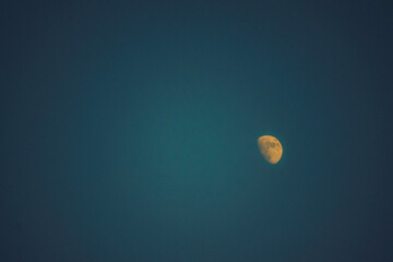 Moon and dark blue background